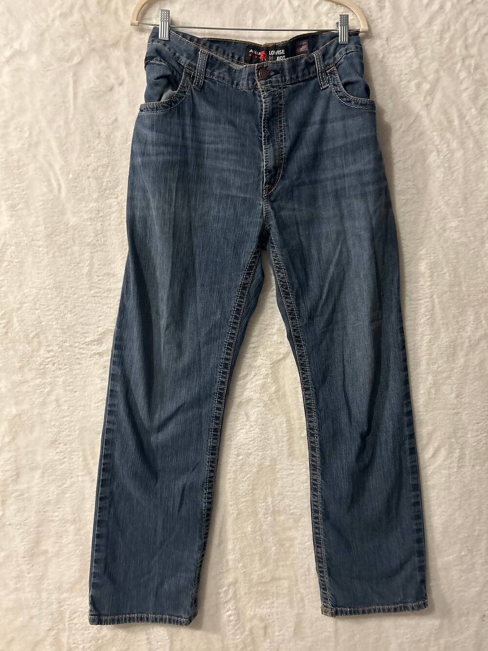 Ariat Low Rise Boot CutMens 40x34 Blue Denim Western Cowboy